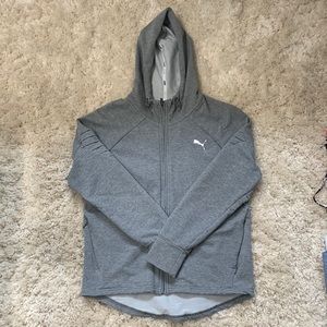 Puma Grey Zip Up Hoodie